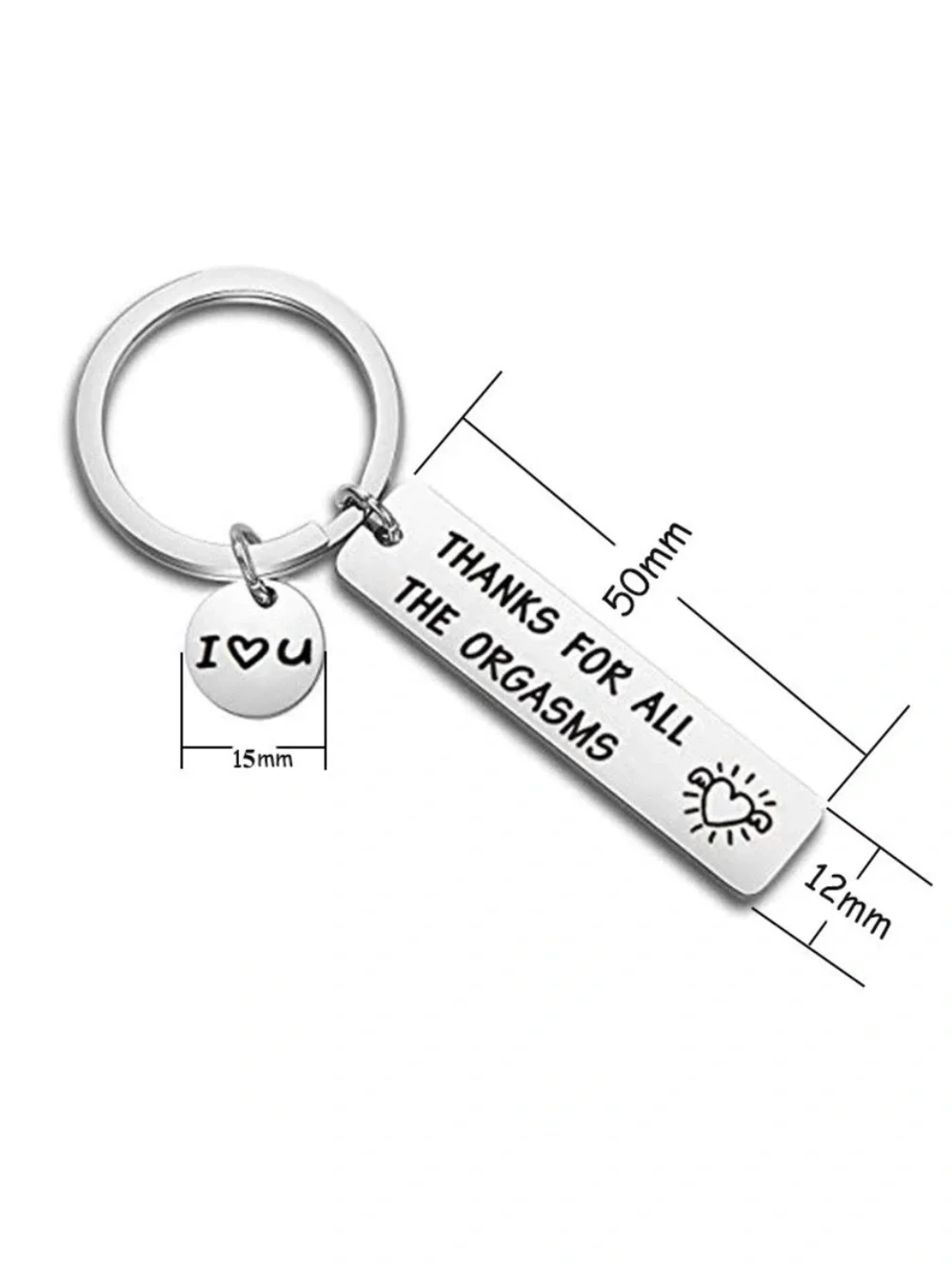 Silver Engraved Keychain - 
